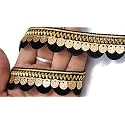 Strala Pink Color Laces for Dresses, Sarees, Lehenga, Suits, Bags, Decorations, Borders, Crafts and Home Décor,Blouse (9 mtr) Design-252 (Black)