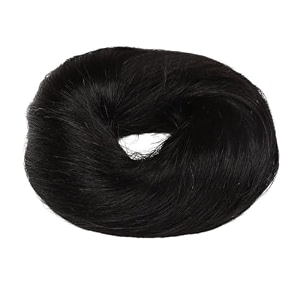 strands messy bun hair extension for women amp girls  100 human hair juda bun scrunchie  hair accessories for women  casual party amp wedding hair bun  black