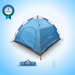 strauss 2 person automatic camping tent waterproof  portable  ideal for picnichiking tent - for all age group