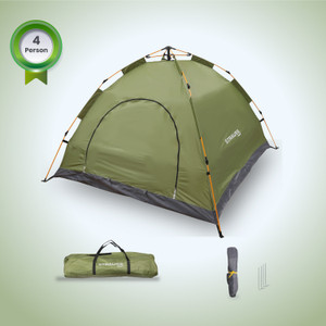 strauss 4 person automatic camping tent waterproof  portable  ideal for picnichiking tent - for all age group