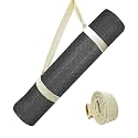 Strauss Anti Skid TPE Yoga Mat with Carry Strap, 6mm, (Black)