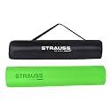 Strauss TPE Eco-friendly Yoga Mat with Carry Bag |Anti-Slip Exercise &amp; Fitness Yoga Mat for Men &amp; Women|Home &amp; Gym Mat for Workout, Yoga,Pilates &amp; Floor Exercises| 4mm, Green