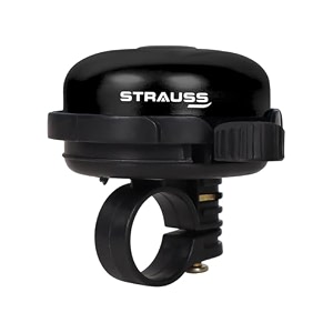 strauss bicycle bell  ultra-loud cycle horn for safety  lightweight anti-rust cycle bell with easy flip mechanism  durable quality bell for bikes  cycling accessories black