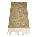 STRAUSS: Cotton Yoga Mat with Carry Bag For Women and Men | Exercise mat for home workout, Anti Slip Fitness mat | Washable, Breathable, Sweat Absorbent & Eco-friendly material - 2X6ft, Green