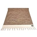 STRAUSS: Cotton Yoga Mat with Carry Bag For Women and Men | Exercise mat for home workout, Anti Slip Fitness mat | Washable, Breathable, Sweat Absorbent &amp; Eco-friendly material - 2X6ft, Brown