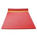 STRAUSS: Cotton Yoga Mat For Women and Men | Exercise mat for home workout, 100% Cotton, Anti Slip Fitness mat | Washable, Breathable, Sweat Absorbent &amp; Eco-friendly material - 4mm (Red)