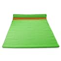 STRAUSS: Cotton Yoga Mat For Women and Men | Exercise mat for home workout, 100% Cotton, Anti Slip Fitness mat | Washable, Breathable, Sweat Absorbent &amp; Eco-friendly material - 4mm (Green)