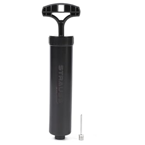 strauss hand air pump for sports  suitable for football volleyball basketball rugby soccer ball other inflatable balls  air inflator with stainless steel pin 1 pcs black