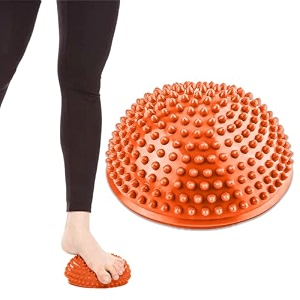 strauss hedgehog balance pods spiky fitness domes for kids adults sports foot massage stability training physical therapy yoga gymnastics exercise core strength orange