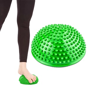 strauss hedgehog balance pods spiky fitness domes for kids adults sports foot massage stability training physical therapy yoga gymnastics exercise core strength green