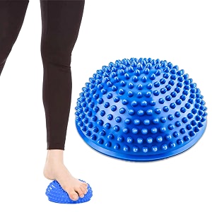 strauss hedgehog balance pods spiky fitness domes for kids adults sports foot massage stability training physical therapy yoga gymnastics exercise core strength blue