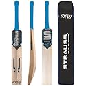Strauss Launcher Cricket Bat | Kashmir Willow | Cricket Bat with Grip for Gully Cricket &amp; Tournament Match | Standard Tennis Ball Bat for Cricket | Size: 6 (900-1050 Grams)