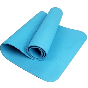strauss pe eco-friendly yoga mat 6 mm blue