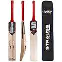 Strauss Pro Cricket Bat | Kashmir Willow | Cricket Bat with Grip for Tournament Match | Standard Leather Ball Bat for Cricket | Size: Short Handle (1150-1250 Grams)