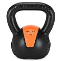 Strauss PVC Kettlebell Weights, 3Kg, (Orange)