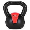 Strauss PVC Kettlebell Weights, 3Kg, (Red)
