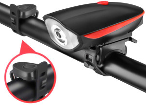 strauss rechargeable cycle light and horn  cycle horn  bicycle headlight led front light