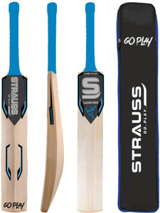strauss slogger cricket bat with grip for gully cricket  tournaments tennis ball bat kashmir willow cricket  bat for 15 yrs