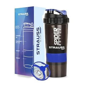strauss spider plastic shaker bottle 500ml blue pack of 1