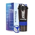 Strauss Spider Plastic Shaker Bottle 500ml, (Blue) Pack of 1