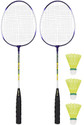 Strauss Strike 104 Badminton Racquet Set with Shuttlecock Blue, White Strung Badminton Racquet (Pack of: 2, 700 g)