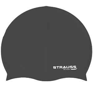 strauss latest designed swimming capkeeps hair clean with ear protectorsuitable for long and short hairswimming head cap with breathable fabricwaterproof swim cap for adult woman and menblack