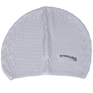 strauss latest designed swimming capkeeps hair clean with ear protectorsuitable for long and short hairswimming head cap with breathable fabricwaterproof swim cap for adult woman and mengrey