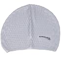 Strauss Latest Designed Swimming Cap|Keeps Hair Clean with Ear Protector|Suitable for Long and Short Hair|Swimming Head Cap with Breathable Fabric|Waterproof Swim Cap for Adult, Woman and Men,(Grey)