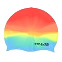 Strauss Swimming Cap | Keeps Hair Clean with Ear Protector | Suitable for Long and Short Hair | Swimming Head Cap with Breathable Fabric | Waterproof Swim Cap for Adult, Woman and Men,(Mix Color)