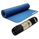 STRAUSS TPE Dual Layer Yoga Mat| Exercise Mat for Yoga,Pilates &amp; Gym| Lightweight &amp; Eco-Friendly Material | Yoga Mat for Women and Men |Ideal for Home Gym Workout |Includes Carry Bag | 6MM,(Blue)