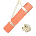 Strauss TPE Yoga Mat | Exercise Mat For Home Workout, Gym and Yoga Sessions | Anti Slip Gym Mat | Workout Mat For Men, Women and Kids | Yoga Mat With Carry Strap | Thickness: 4MM,(Orange)
