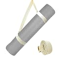 Strauss TPE Yoga Mat | Exercise Mat for Home Workout, Gym and Yoga Sessions | Anti Slip Gym Mat | Workout Mat for Men, Women and Kids | Yoga Mat with Carry Strap | Thickness: 4MM,(Grey)