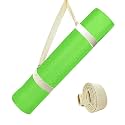 STRAUSS TPE Dual Layer Yoga Mat| Exercise Mat for Yoga,Pilates &amp; Gym| Lightweight &amp; Eco-Friendly Material | Yoga Mat for Women and Men |Ideal for Home Gym Workout |Includes Carry Strap | 4MM,(Green)