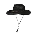 Women's&amp;Men's Straw Cowboy Hats Western Cowgirl Hat for Holiday Woven Sun Hat Beach Hat with Wide Brim Shapeable Cowboy Hat,Khaki, Black