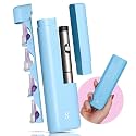 STRAWBERRY &amp; CO Insulin Cooler Travel Case - Built-in Sharps Dispenser &amp; Temperature-Control Organizer (Blue)