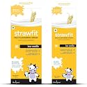 Strawfit Bon Vanilla Flavouring Straw with Colostrum for Immunity - 10 Flavoured Straws (7+3 Combo) Dip and Sip it with Delicious Nutrients | Tasty and Healthy Way of Drinking Milk (Pack of 2)