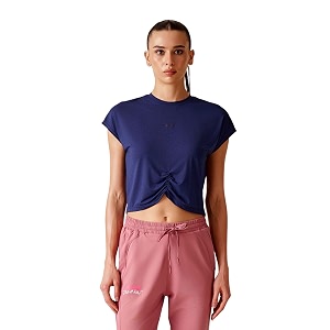 STRCH Womens Regular Fit Activewear Crop T-Shirt
