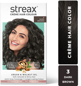 streax cream hair colour dark brown no-3 140ml 3 dark brown