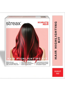 streax highlight kit  hair colour for women - 180g diy application  scarlet red