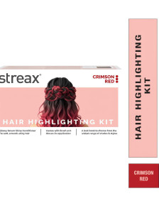 streax hair colour highlight kit hair colour for women diy application 220g crimson red