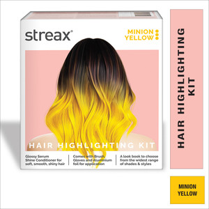 streax highlight kit hair colour for women - 180g diy application minion yellow