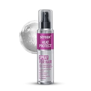 streax heat protectant spray for hair - 100 ml hair styling spray for women amp men i heat protection spray from heatheat protection serumprotection upto 250c amp 2x less hair breakage