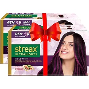 streax ultralights hair highlighting kit gem collection purple topaz hair color 300g