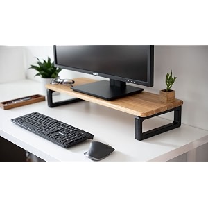 streem wooden computer monitor stand monitor riser desk shelf desktop stand laptop riser style- 03
