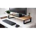 Streem Wooden Computer Monitor Stand, Monitor Riser Desk Shelf Desktop Stand Laptop Riser (Style- 03)