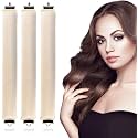 Street27® 3 Pcs Heatless Rods Set Flexible Curler Satin Headband Rollers for all Hair Soft Overnight Curlers to Sleep Long Hair Styling Tools Comfortable Salon Curls Without Heat Damage (Beige, No)