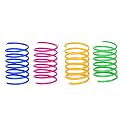 Street27® 4Pieces Cat Spring Toy Plastic Colorful Coil Spiral Springs for Kittens Cat