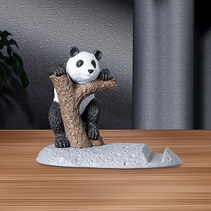 street27 cute panda mobile stand showpiece for home dcor idols for office desk table creative phone stand holder tabletop statue for gift gifting items birthday decoration cute panda space