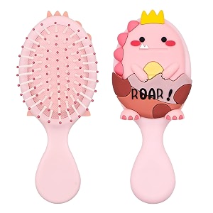 street27 toddler ultra-soft bristle brush  mini detangler comb for kids amp babies with air-cushion  pain-free styling for all hair types pink