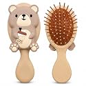 Street27® Toddler Ultra-Soft Bristle Brush | Mini Detangler Comb for Kids &amp; Babies with Air-Cushion | Pain-Free Styling for All Hair Types (Beige)
